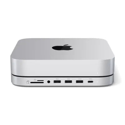 Satechi Stand & Hub For Mac Mini/Studio With NVME SSD Enclosure (Silver) - Digital3d.com.au